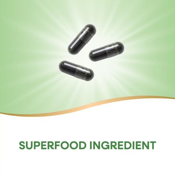 Cápsulas Nature's Way Chlorella vista cercana