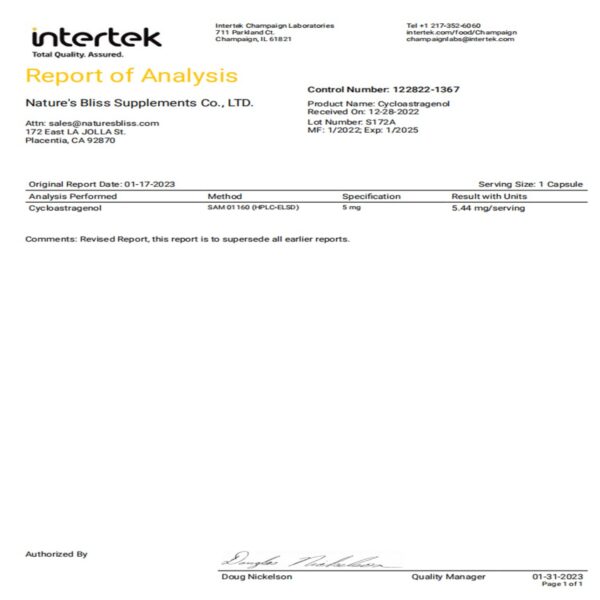 Version 1.0.0 Presentación visible de cápsulas Nature'sbliss en frasco transparente