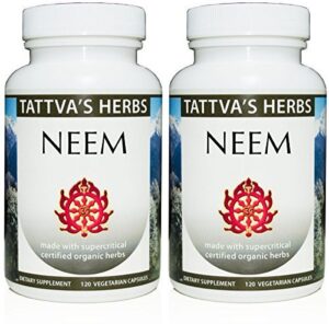 Cápsulas de neem Tattva's Herbs paquete 240 unidades