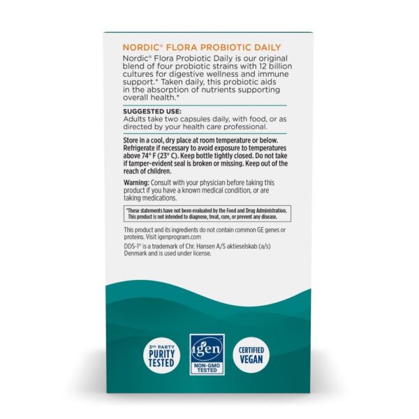 Cápsulas Nordic Flora probiótico apoyo sistema inmune