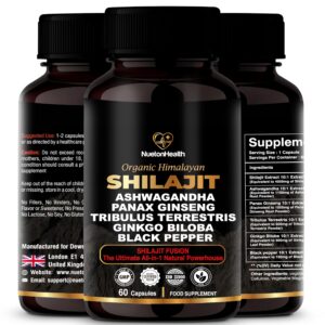 Version 1.0.0 Cápsulas NUETONHEALTH Shilajit Himalayo y hierbas para energía y enfoque