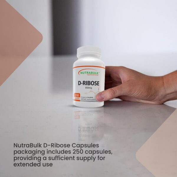 Cápsulas Nutrabulk D-Ribosa 4250mg para apoyo energético
