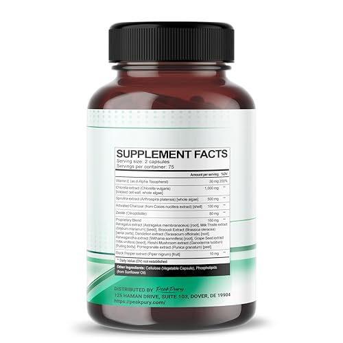 Cápsulas nutricionales Ultra Detox con Chlorella y Espirulina