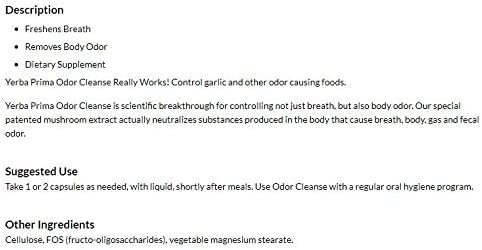 Version 1.0.0 Cápsulas Odor Cleanse para higiene y control de olores corporales