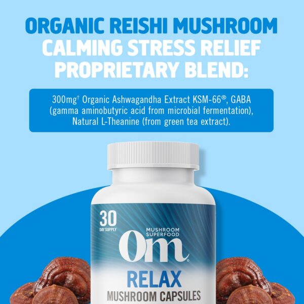 Cápsulas OM Mushroom con vitaminas D3 B6 y magnesio para sueño