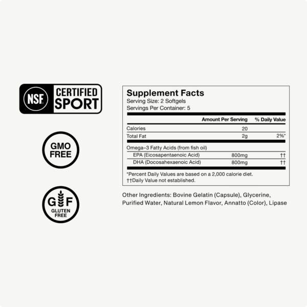 Cápsulas de Omega 3 Aceite de pescado Momentous para salud articular