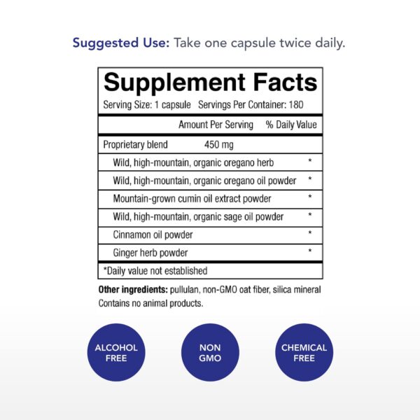 Cápsulas de Oregacillin extracto múltiple de especias