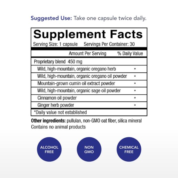 Cápsulas Oregacillin Physician's Strength en mano