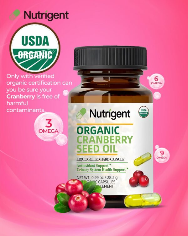 Cápsulas orgánicas aceite semilla de arándano Nutrigent