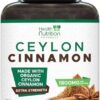 Frasco de cápsulas orgánicas de canela de Ceilán 1800 mg