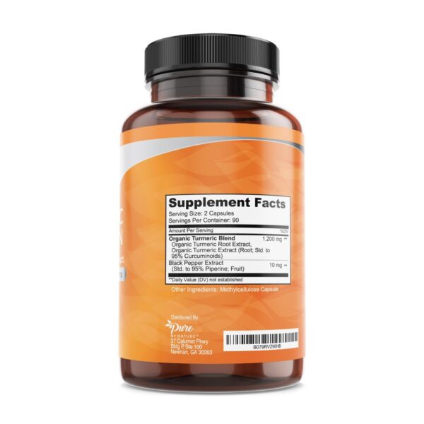 Cápsulas orgánicas cúrcuma 1200mg Pure By Nature