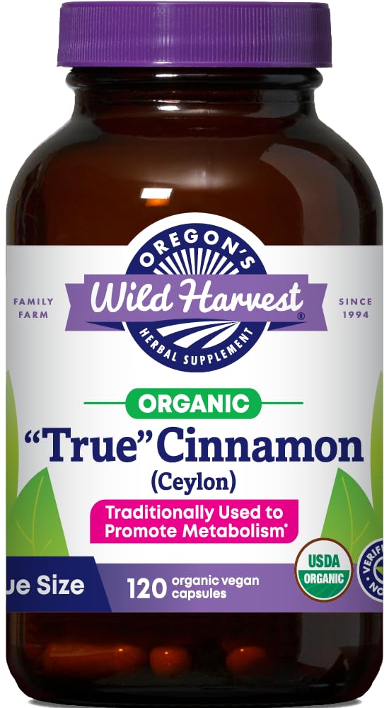 Version 1.0.0 Cápsulas orgánicas veganas de canela true cinnamon 120