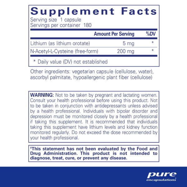 Version 1.0.0 Cápsulas de orotato de litio para apoyo cerebral y memoria