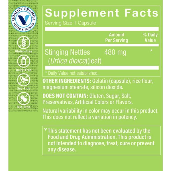 Version 1.0.0 Cápsulas de Ortiga natural The Vitamin Shoppe 480 mg
