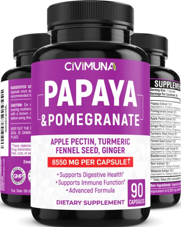 Version 1.0.0 Cápsulas de papaya CIVIMUNA frasco para 3 meses