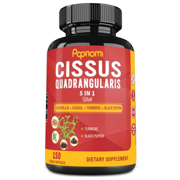 Version 1.0.0 Cápsulas Papnami Cissus Quadrangularis frasco y caja