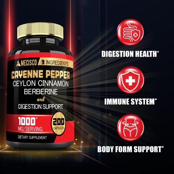 Cápsulas de pimienta cayena ingrediente mezcla herbal