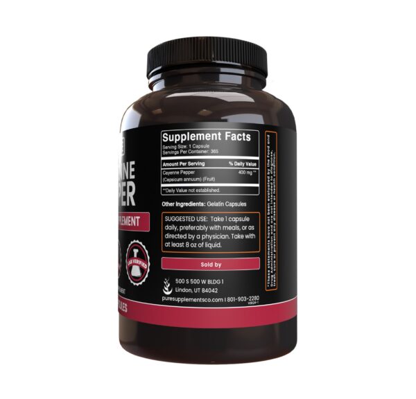 Version 1.0.0 Cápsulas de pimienta cayena Pure Original Ingredients suplemento natural
