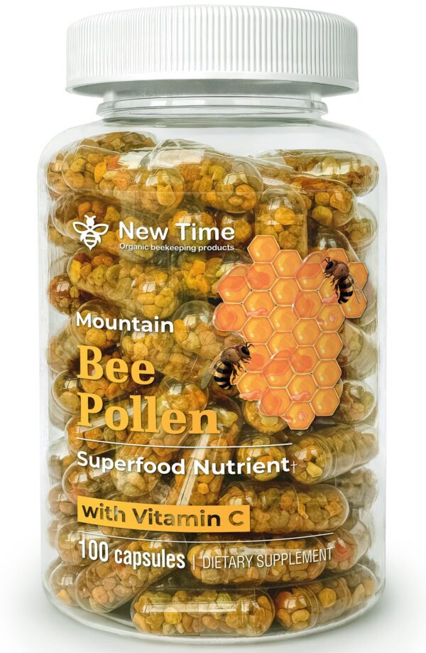 Cápsulas de polen de abeja orgánico para energía y vitalidad