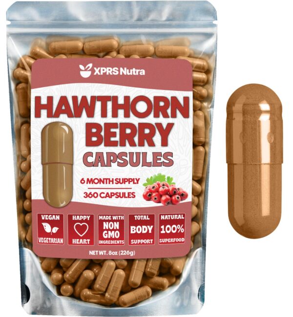 Cápsulas de polvo de baya de espino XPRS Nutra paquete 360
