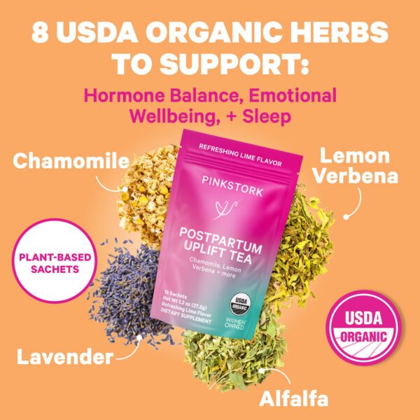 Cápsulas postnatales Pink Stork con vitaminas y nutrientes esenciales