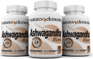 Version 1.0.0 Botella de cápsulas premium de Ashwagandha Natures Elements