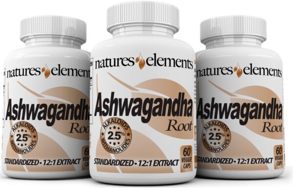 Version 1.0.0 Botella de cápsulas premium de Ashwagandha Natures Elements