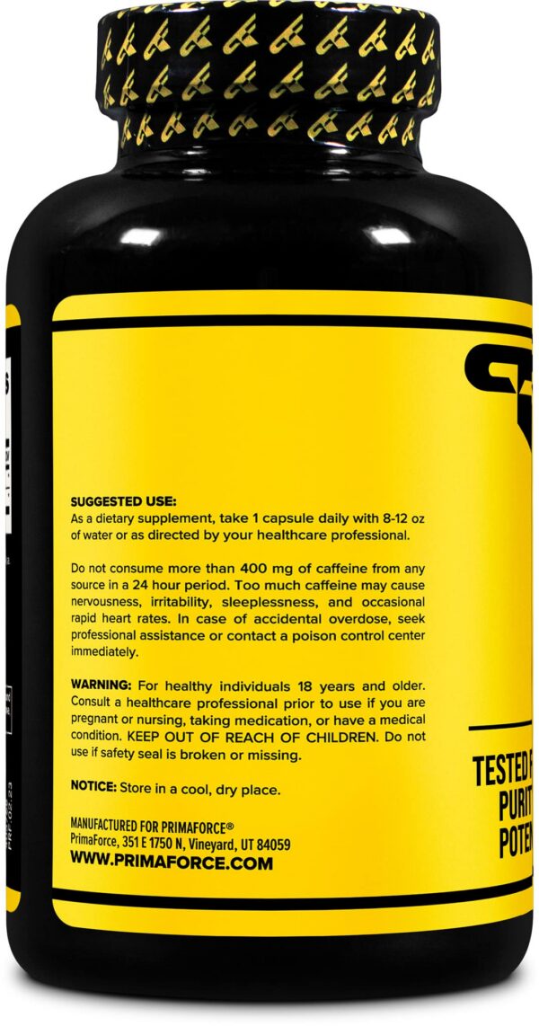 Version 1.0.0 Cápsulas Primaforce Cafeína L-Teanina para energía y enfoque