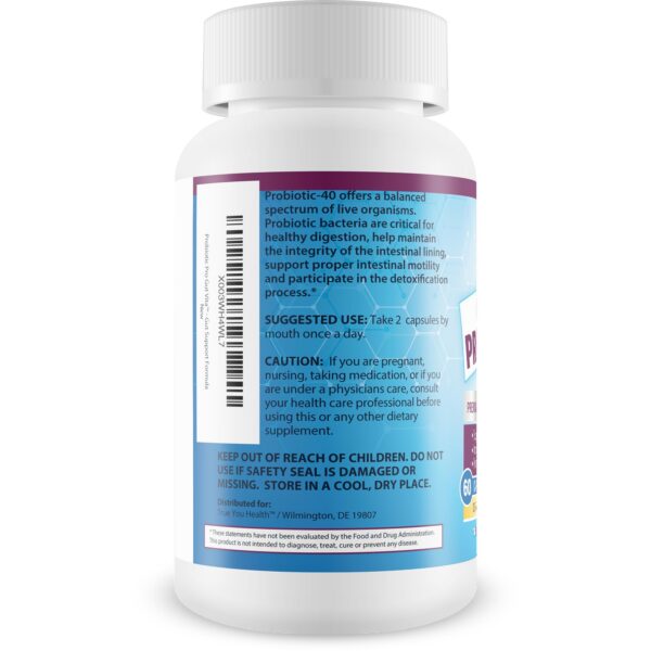 Cápsulas Probiotic Pro Gut Vita para soporte digestivo