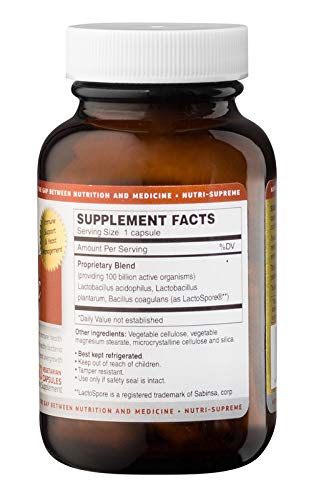 Cápsulas probióticas con 100 billones de cultivos vivos Nutri-Supreme