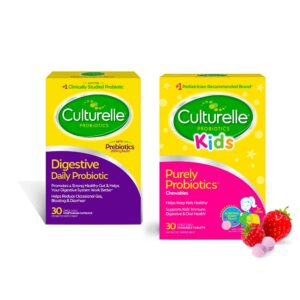 Cápsulas probióticas Culturelle para salud digestiva