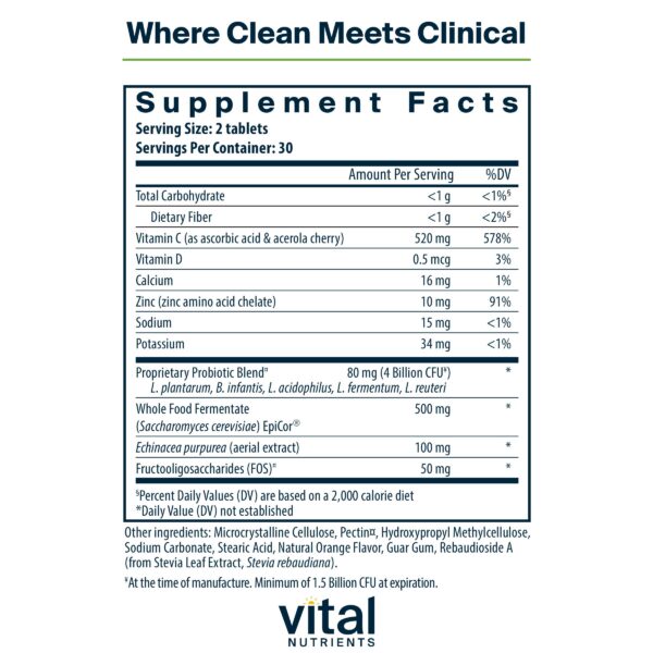 Detalle cápsulas probióticas para intestino y sistema inmunológico