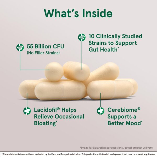 Cápsulas probióticas Jarro-Dophilus EPS para apoyo digestivo