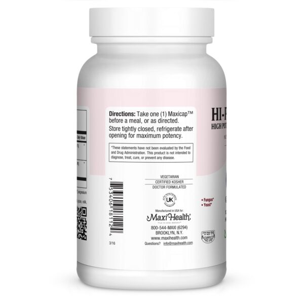 Cápsulas probióticas Maxi Health HI-PO Dophilus para bienestar general