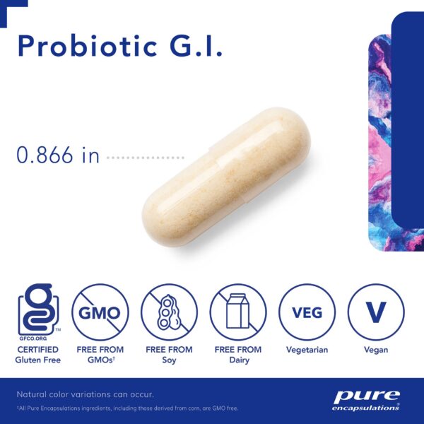 Version 1.0.0 Cápsulas probióticas Pure Encapsulations GI con bifidobacterium