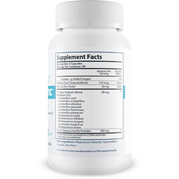 Cápsulas probióticas Sugar Bump para soporte inmunológico