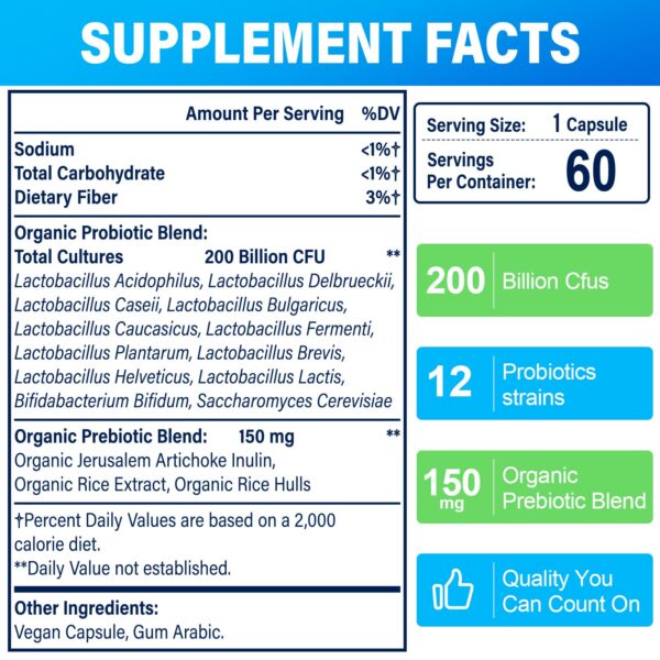 Cápsulas probióticas Trupretty paquete de 60 unidades x 2