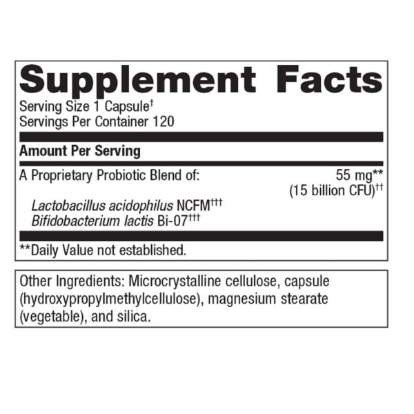 Cápsulas de probiótico para salud intestinal y digestiva