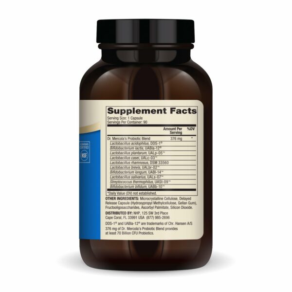 Cápsulas de probióticos Dr. Mercola estables a temperatura ambiente