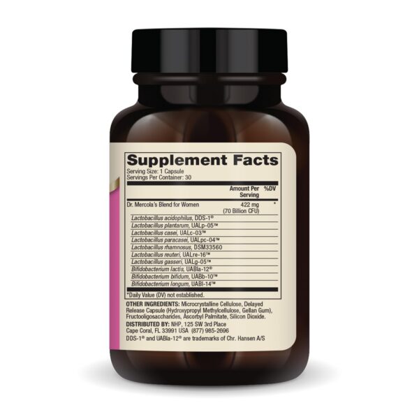 Version 1.0.0 Cápsulas de probióticos para mujer Dr. Mercola