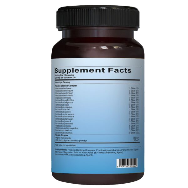 Cápsulas de probióticos Pure Nutrition para salud intestinal masculina