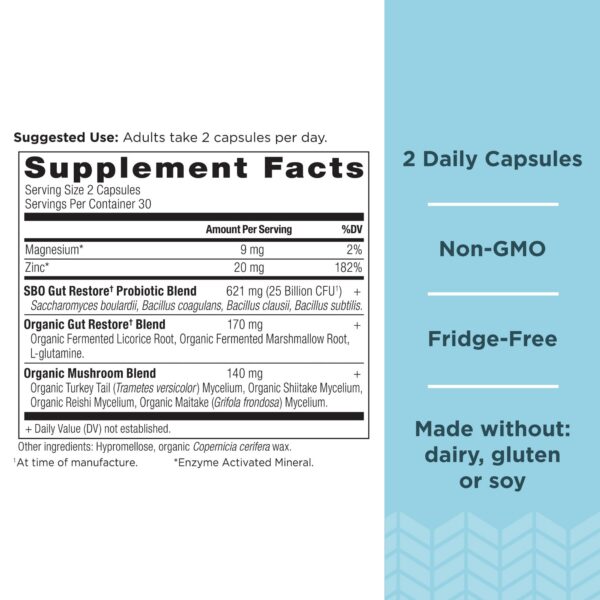 Cápsulas de probióticos para salud intestinal