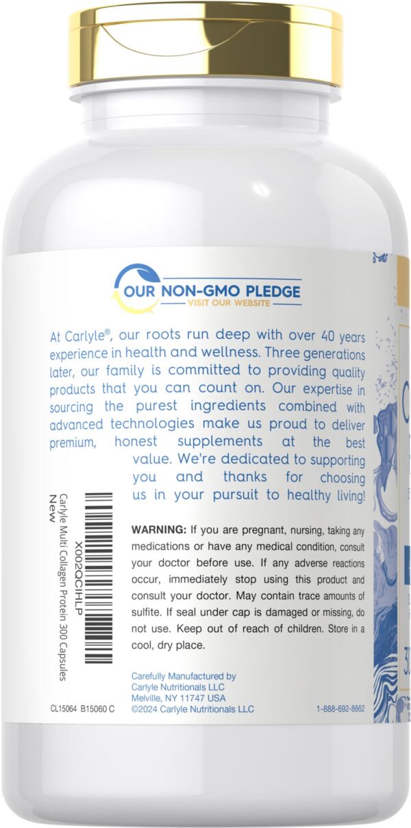 Cápsulas de proteína multi colágeno Carlyle sin gluten