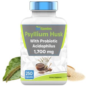 Cápsulas Psyllium tnvitamins fibra soluble 1700mg