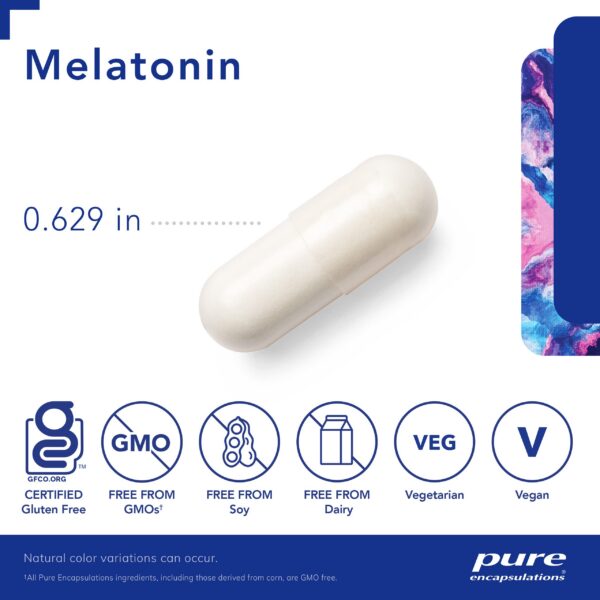 Cápsulas Pure Encapsulations Melatonina 3 mg