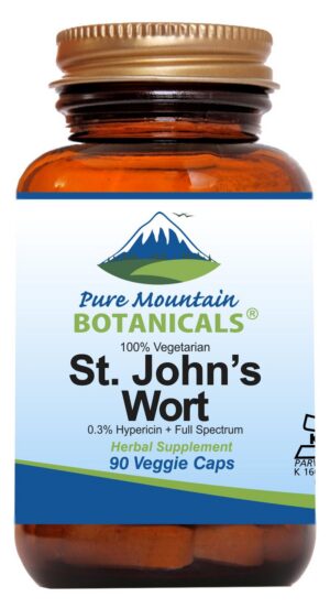 Cápsulas Pure Mountain Botanicals de hierba de san juan 450 mg