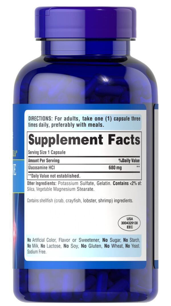 Cápsulas Puritan's Pride glucosamina para salud de las articulaciones