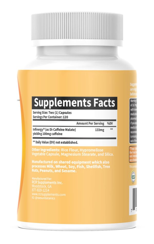 Cápsulas RaeSun Botanics Infinergy para enfoque y energía