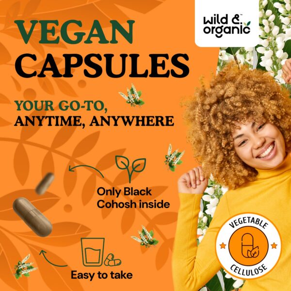 Cápsulas de raíz de cohosh negro para mujeres