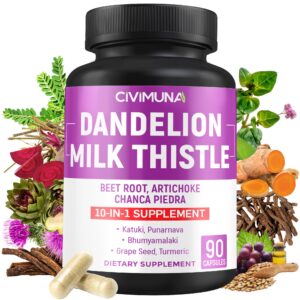 Frasco de cápsulas de raíz de diente de león CIVIMUNA